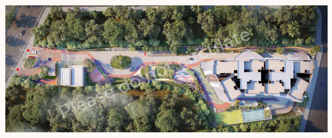 Purva Hennur 51 master plan image showing tower and site zoning